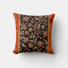 Almofada Padrão Floral Elegante Cor Ferrugem