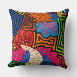 Almofada Padrão Floral Geométrico abstrato - Cor Negrito