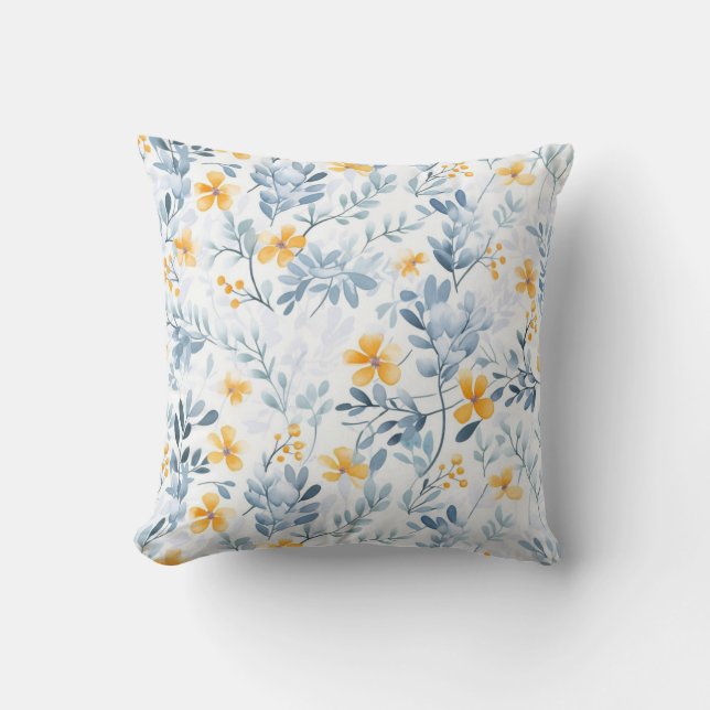 Almofada Padrão Floral Inspirado na Vintagem Cuta (Frente)