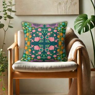 Almofada Padrão Floral Moderno Inspirividade Bonito Colorid