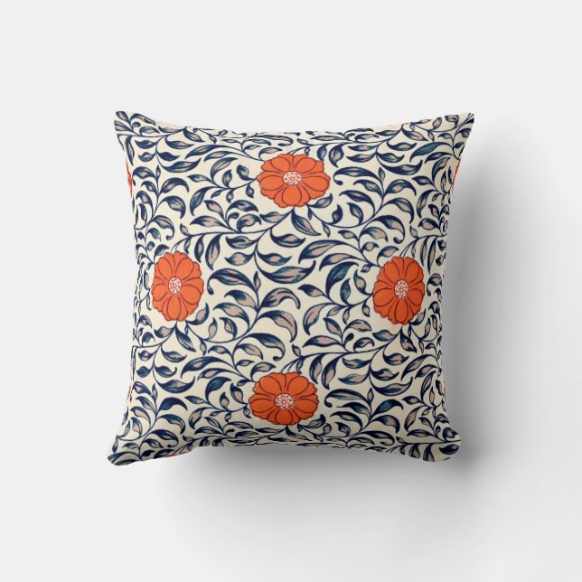 Almofada Padrão Floral Ornamental (Verso)