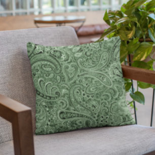 Almofada Padrão Floral Paisley de Toneladas Verdes