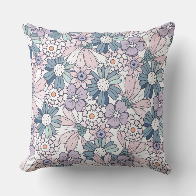 Almofada Padrão Floral Pastel (Frente)