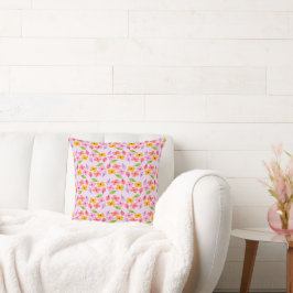 Almofada Padrão Floral Pastel Adorável Rosa Macio Feminino