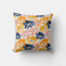 Padrão Floral Retro em Aquarela