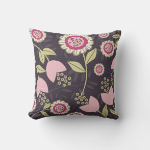 Almofada Padrão Floral Rosa Grande