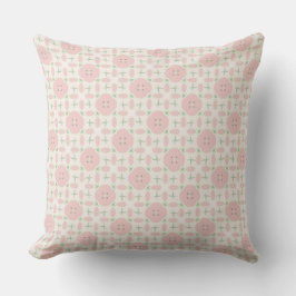 Almofada Padrão Floral Rosa Pastel