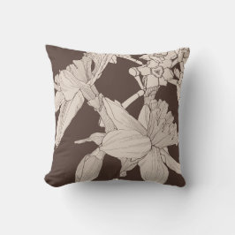 Almofada Padrão floral sem costura, flores de daffodils.