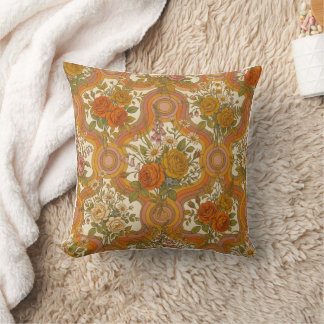 Almofada Padrão Floral Sem Costura Groovy 70 | Boho Quente