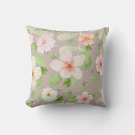 Almofada Padrão Floral Suave, Delicada, Elegante, Pastel