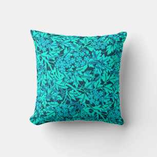 Almofada Padrão Floral Turquesa e Teal Moderno Jasmine