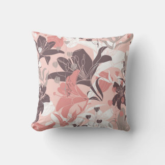 Almofada padrão floral uniforme vintage. Design de cortina.