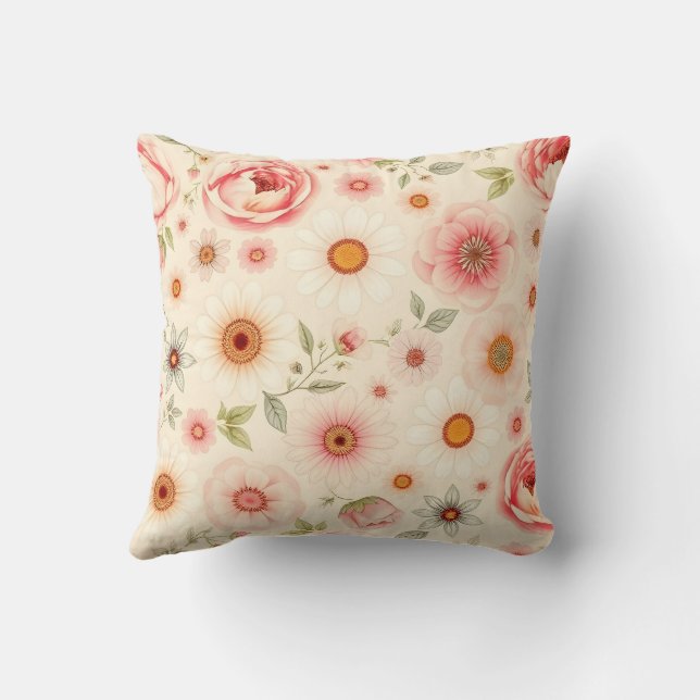 Almofada Padrão Floral Vintage (Verso)