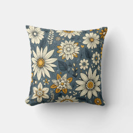 Almofada Padrão Floral Vintage