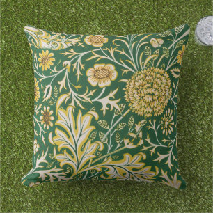 Almofada Padrão Floral William Morris Cherwell Verde