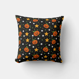 Almofada Padrão Fofo de Abóbora de Halloween