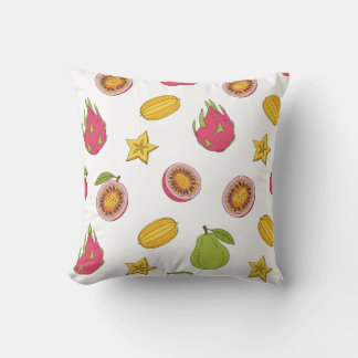 Almofada Padrão Fruta Exótico - Combinação de Paraíso Tropi