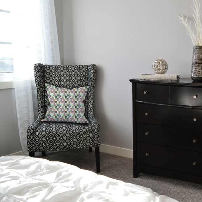 Almofada Padrão geométrico abstrato da horta verde (Criador carregado)