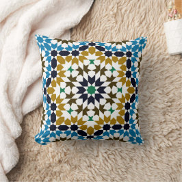 Almofada Padrão Geométrico Boho Tradicional Mosaico Marroqu