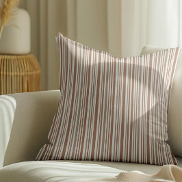 Almofada Padrão geométrico das linhas castanhas