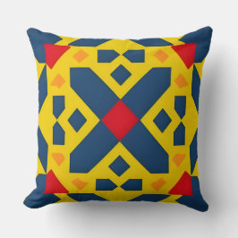 Almofada Padrão Geométrico de abstrato com Cores Vibrantes
