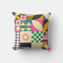 Almofada Padrão geométrico de arte Vintage Abstrato