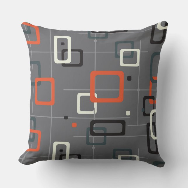 Almofada Padrão geométrico do século médio (Frente)