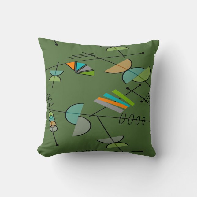 Almofada Padrão Geométrico do Travesseiro Moderno do Século (Frente)