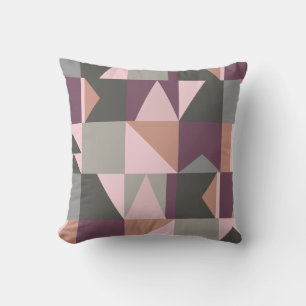 Almofada Padrão Geométrico Moderno em Cores do outono
