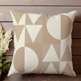 Almofada Padrão geométrico Neutro de Meia-Tonalidade II
