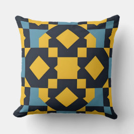 Almofada Padrão Geométrico Ousado Decoração de Casa Abstrat