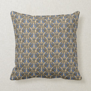 Almofada Padrão Graphic Blue Sepia CND - Sinal de paz