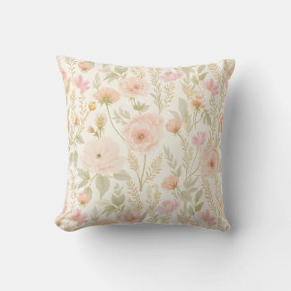 Almofada Padrão Invisível de Aquarela Elegante
