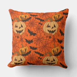 Almofada Padrão Invisível de Feliz Halloween