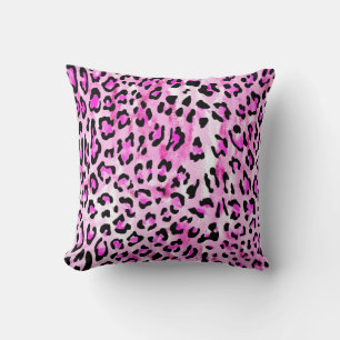 Almofada padrão leopardo sem costura cor rosa do desenhar