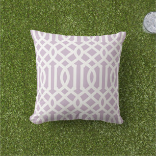 Almofada Padrão Lilac Roxo e White Trellis