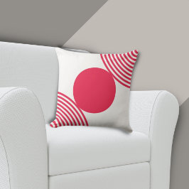 Almofada Padrão Miçanga em rosa e branco - Travesseiro deco