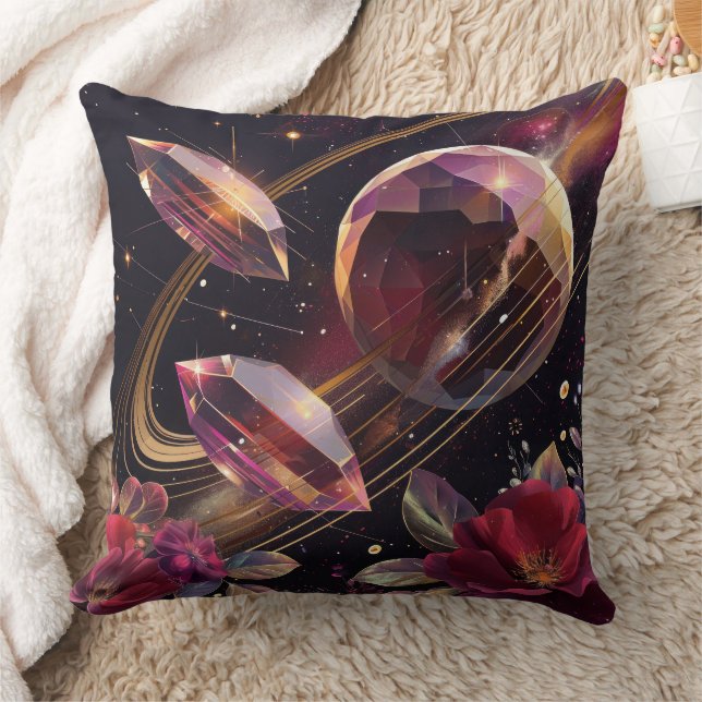 Almofada Padrão Místico Celestial Boho Améthista (Cobertor)