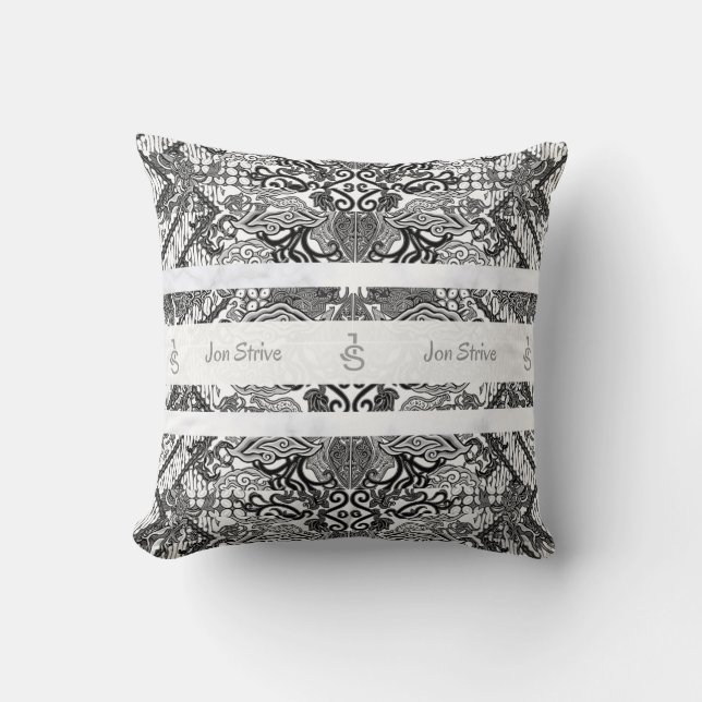 Almofada Padrão moderno de BATIK (Frente)