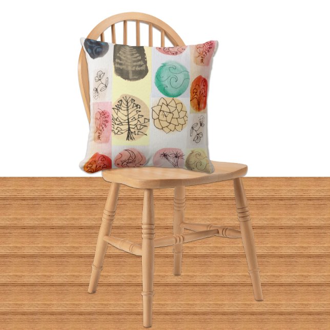 Almofada Padrão moderno de Caneta de destaque e natureza de (Criador carregado)