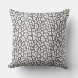 Almofada Padrão monocromático preto e branco, leopardo