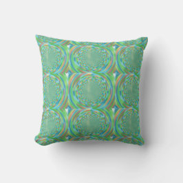 Almofada Padrão Multicolor Dimensional Verde