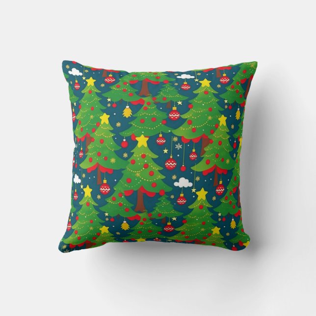 Almofada Padrão Natal 2 - Travesseiro decorativo (Verso)