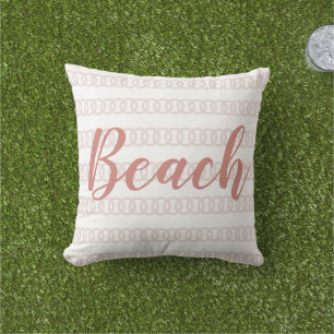 Almofada Padrão náutico Beige Beach House
