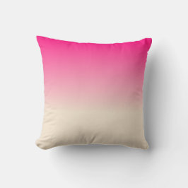 Almofada Padrão Ombre Branco Antigo e Rosa Céu de Inverno