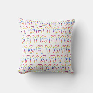 Almofada Padrão orgulho gay do arco-íris colorida