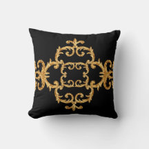 padrão ornamental barroco dourado
