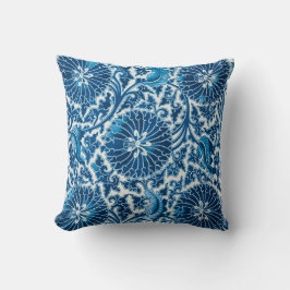 Almofada Padrão Ornamental Ornamental Vintage Blue