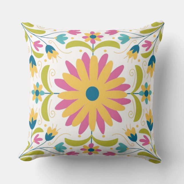 Almofada Padrão Otomi mexicano (Frente)