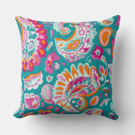 Almofada Padrão Paisley Boho Floral Decorativo